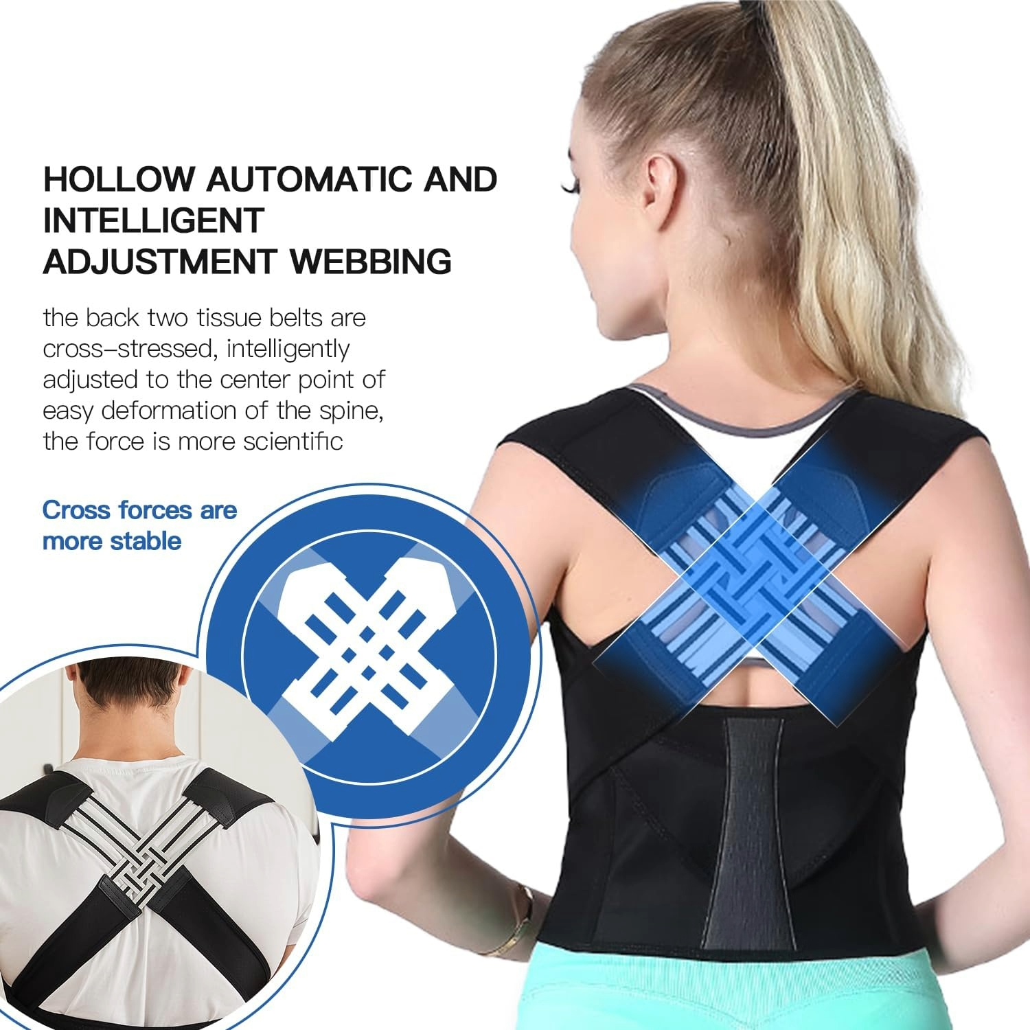 Posture Corrector Belt — Back & Shoulder Support for Men & Women